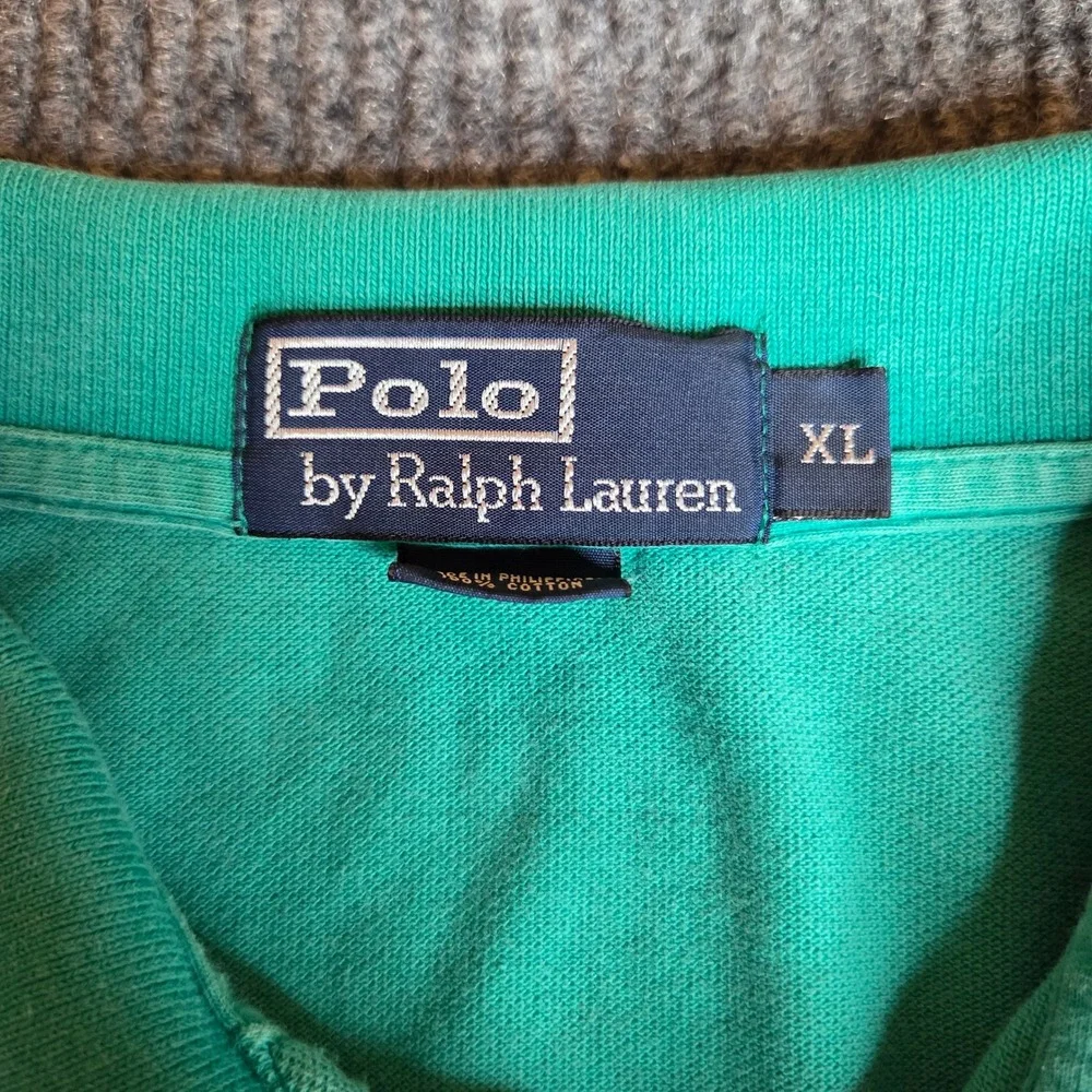 Polo Ralph Lauren Green‎ Short Sleeve Polo Shirt Mens XL Classic Fit